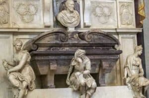 米开朗基罗之死。这便是文艺复兴终结的那间静谧的罗马房间里真实发生的事情——他的助手、一把椅子和一本圣经。